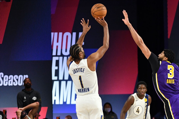 今日步行者116-111力克湖人,步行者前锋tj-沃伦上场37分钟,22投15中拿