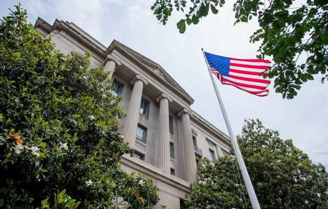 美国司法部大楼 图源:美联社