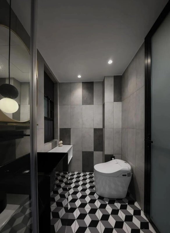 卫生间3d纹理地砖使空间更立体也不会太单调