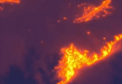 近期，美国加州山火持续蔓延，造成巨大损失。来源：中新视频