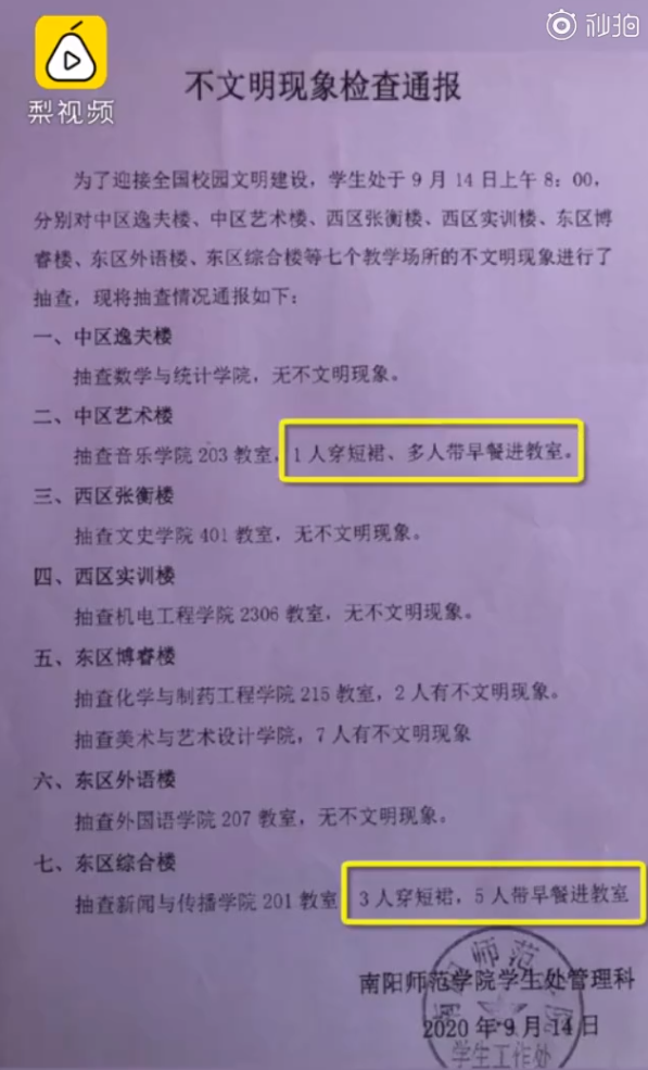 高校回应学生穿短裙上课被通报：创建文明城市 建议配合休闲区蓝鸢梦想 - Www.slyday.coM