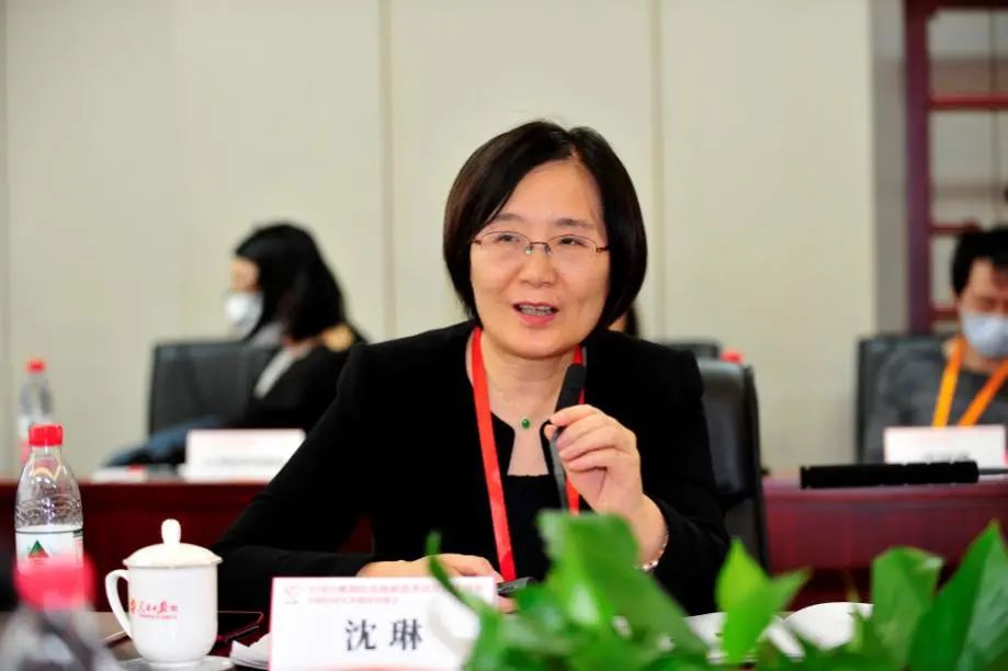 北京大学肿瘤医院副院长沈琳教授发言&nbsp; 牛宏超/摄