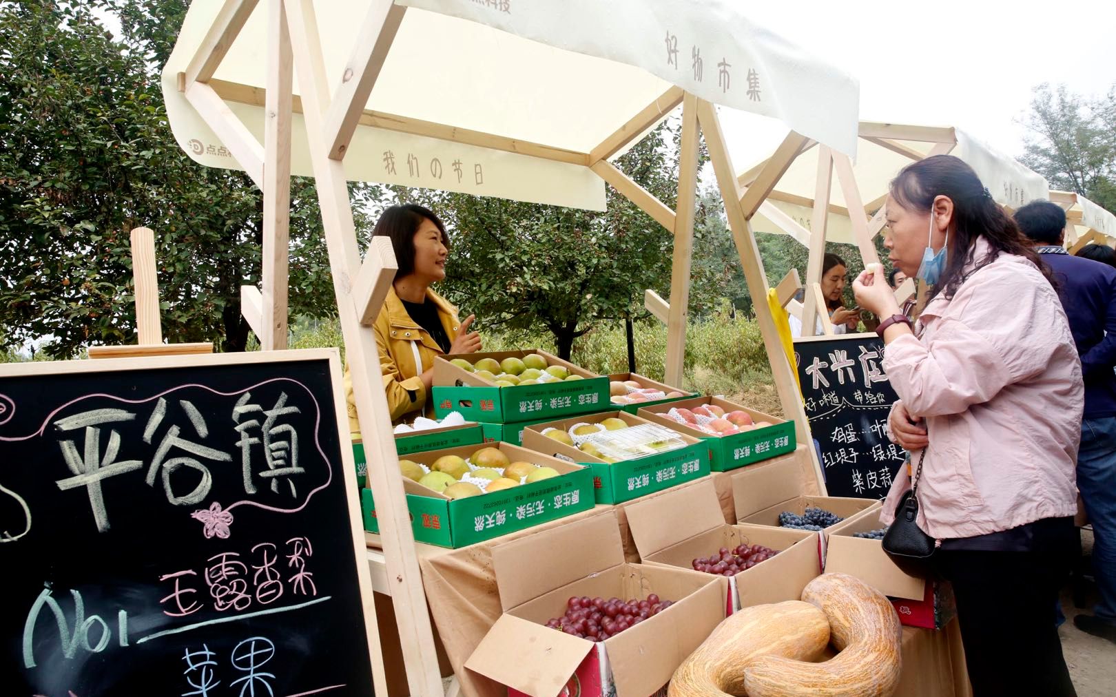 红薯,菊花,大桃 平谷特色农产品齐聚庆丰收节