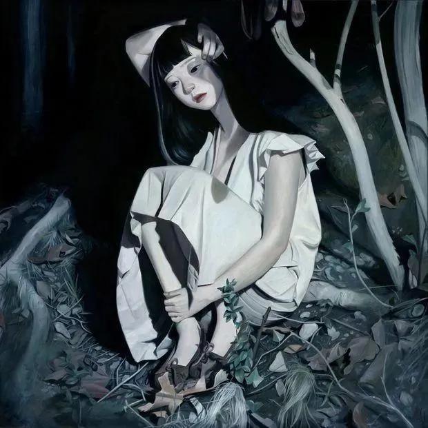 真实存在的插画气氛,从密林中走出的诡异少女,看三秒害怕__财经头条