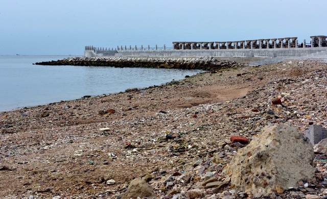 烟台市长岛岸滩整治修复工程。摄影/章轲