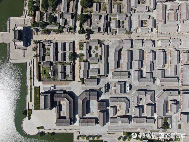 航拍无棣古城,青砖古瓦中流露历史文化气息