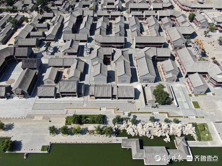 航拍无棣古城,青砖古瓦中流露历史文化气息