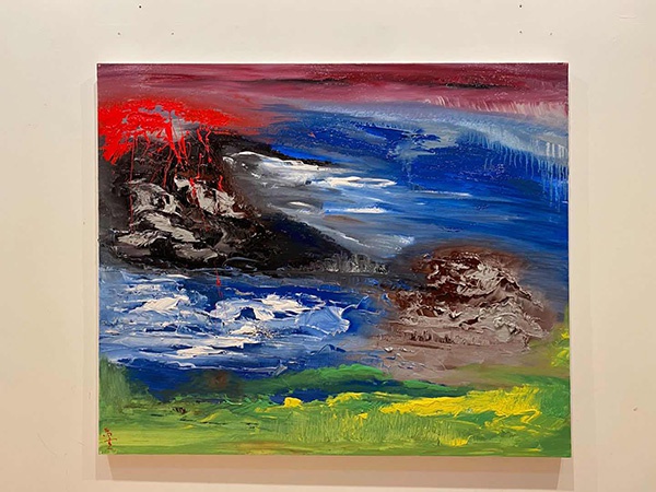 马云率团开启企业家湖北之行 深夜为武汉作画寓意光明和希望