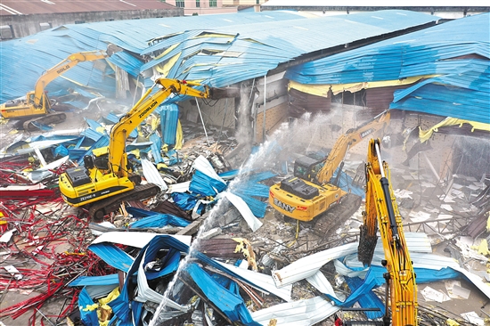 顺德龙江:村级工业园改造集中拆除