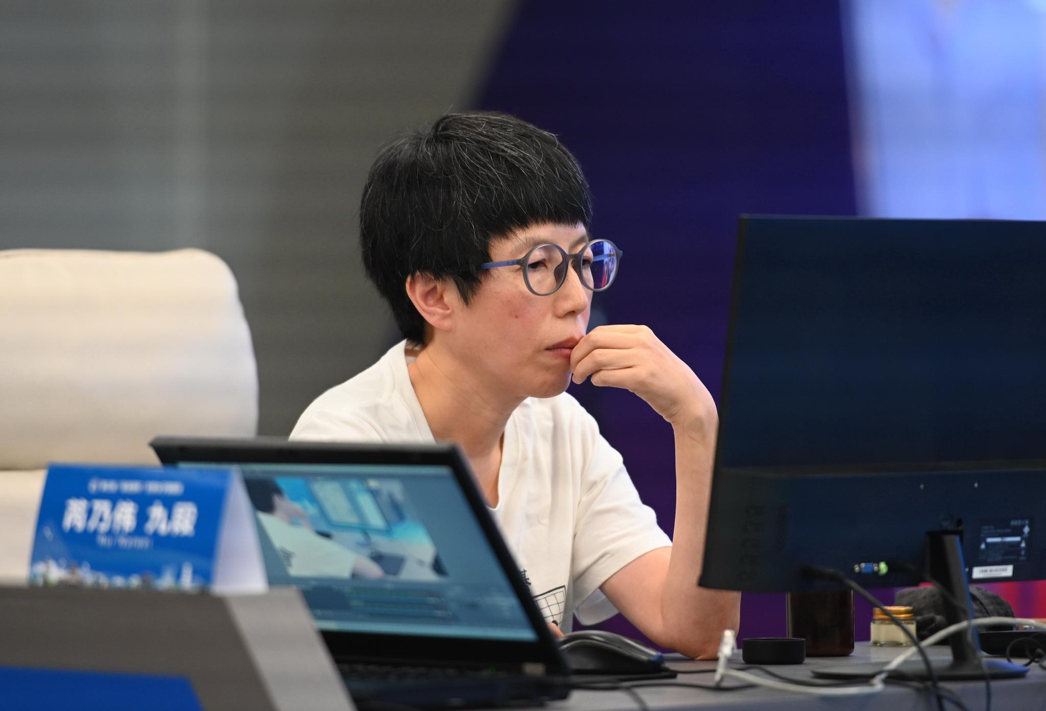 中国选手芮乃伟在第三轮比赛中.新华社记者林善传摄