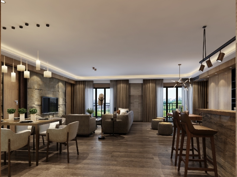 以下就是本套班芙春天小区200平米四居室房子的户型图