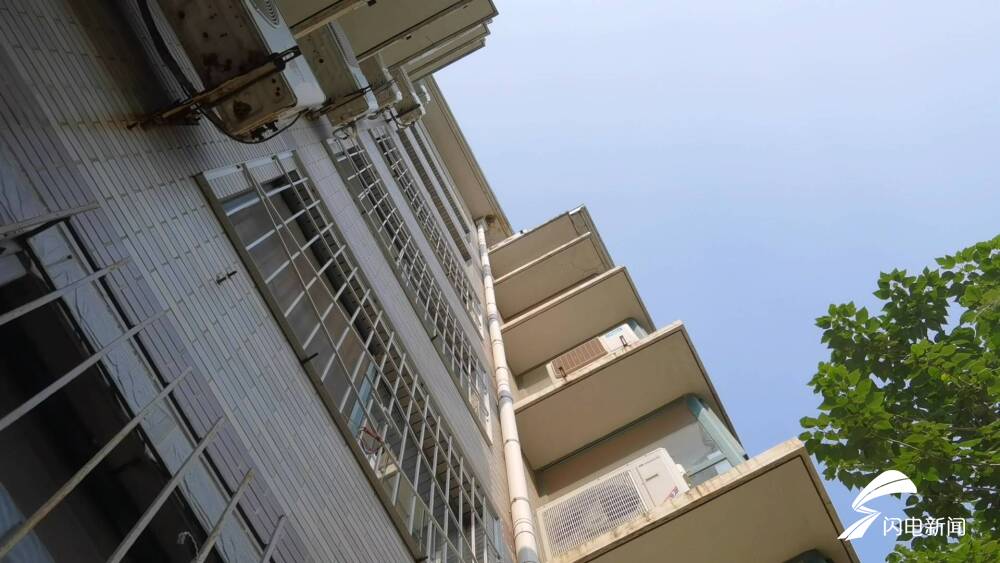 (图为刘女士所住单元楼的落水管道)