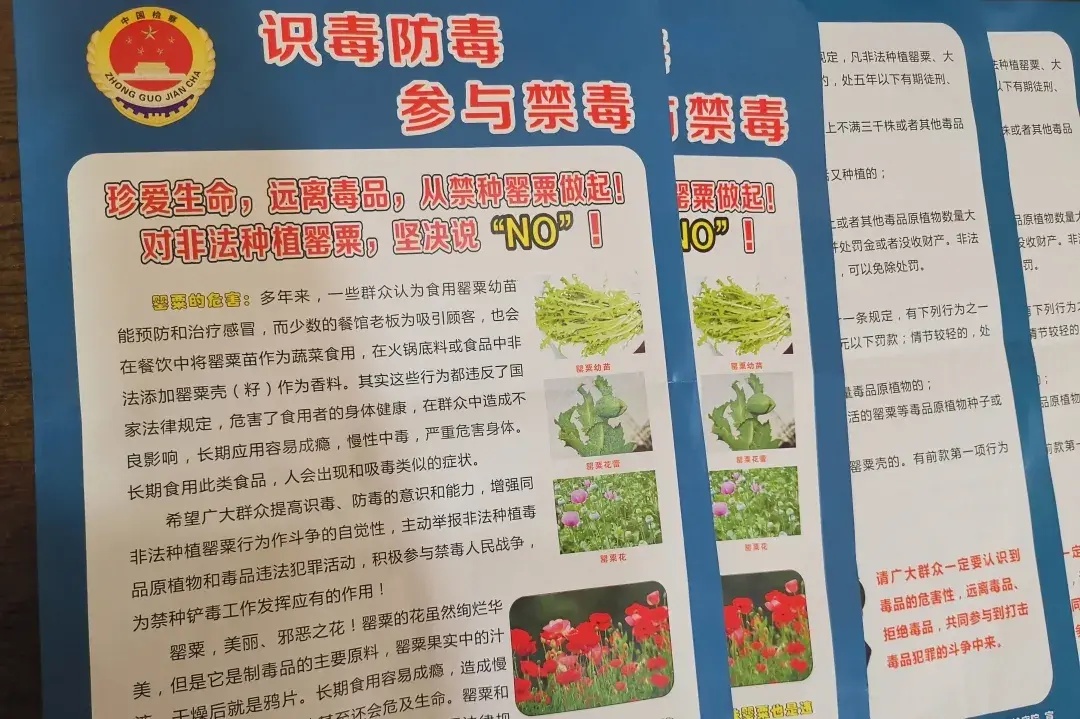 检察机关开展打击非法种植罂粟宣传活动