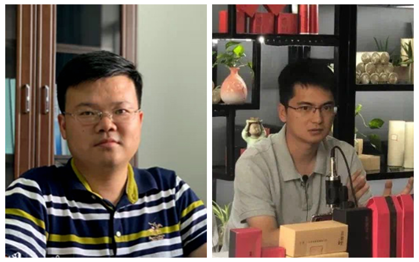 上海援黔干部翁晔(左),林源(右)