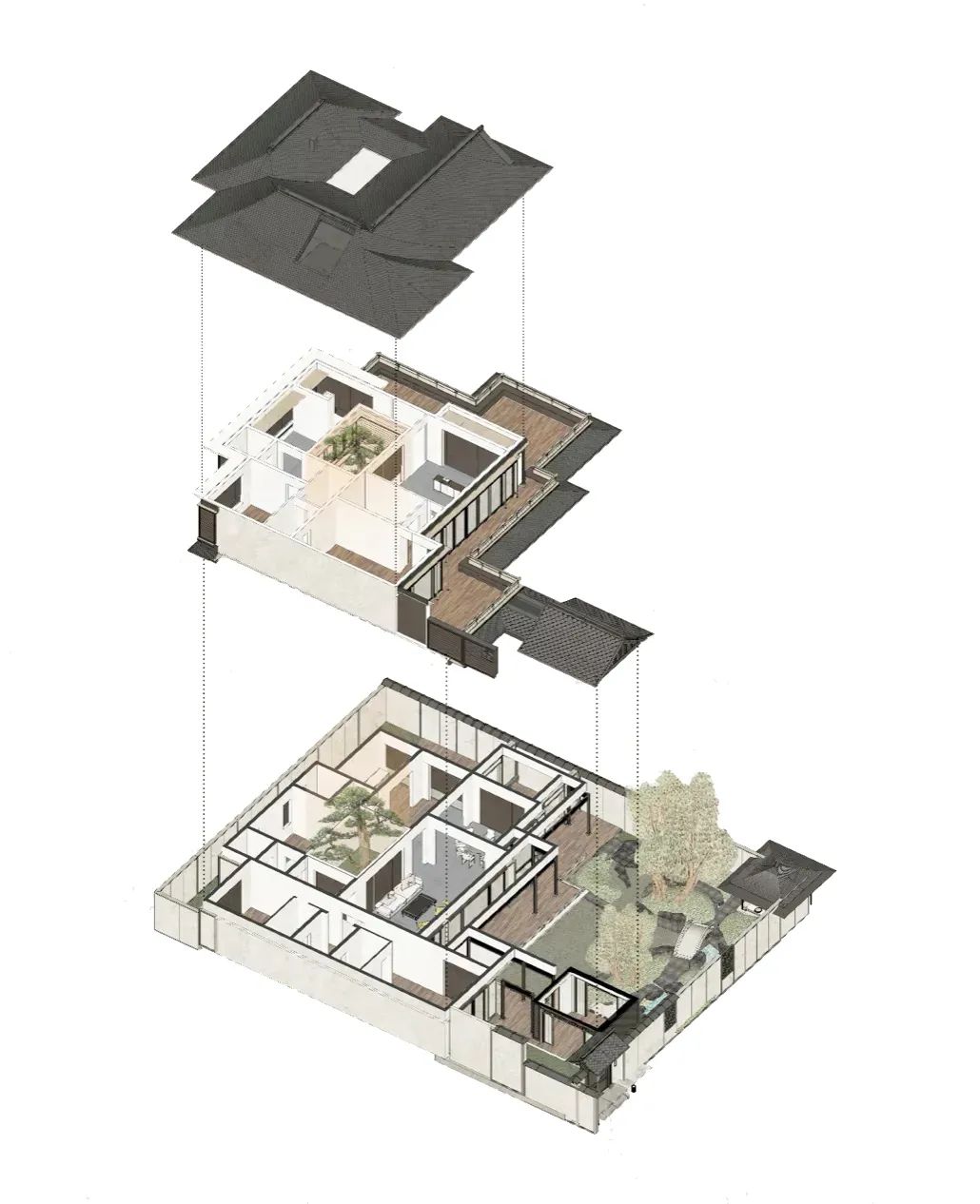 长乐雅颂"四水归堂"示意图