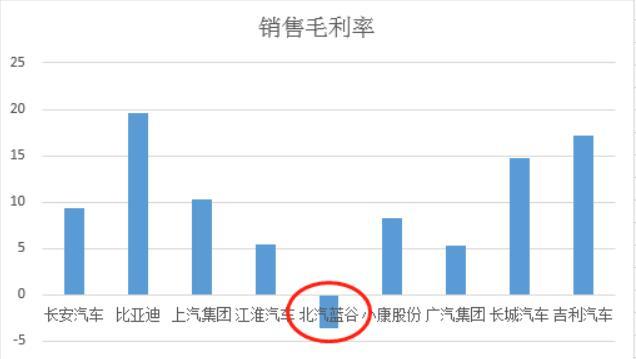 上半年各车企毛利率上半年各车企毛利率