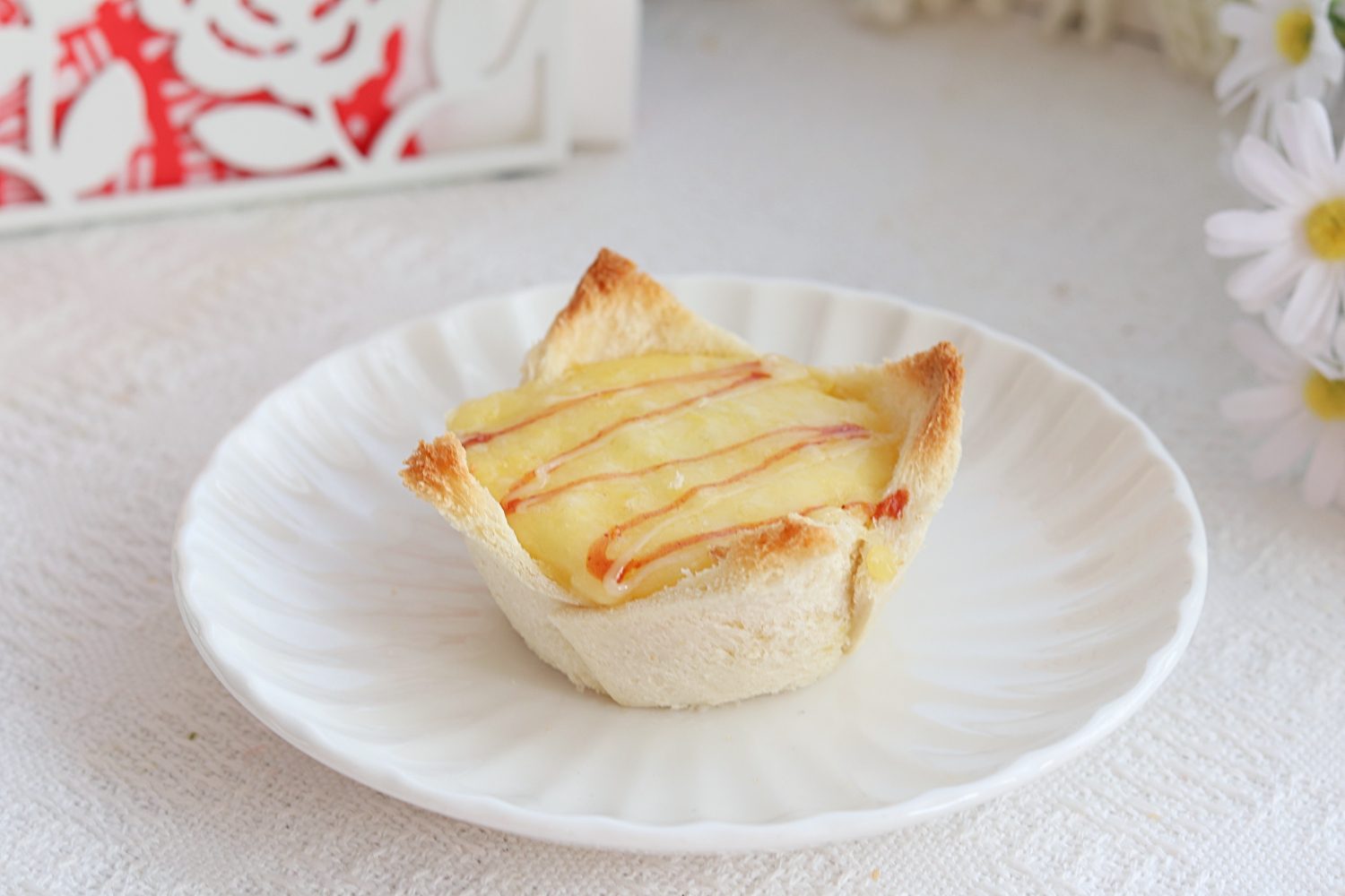 芝士玉米吐司杯,精致美味的早餐点心,大人小孩应该都喜欢吧