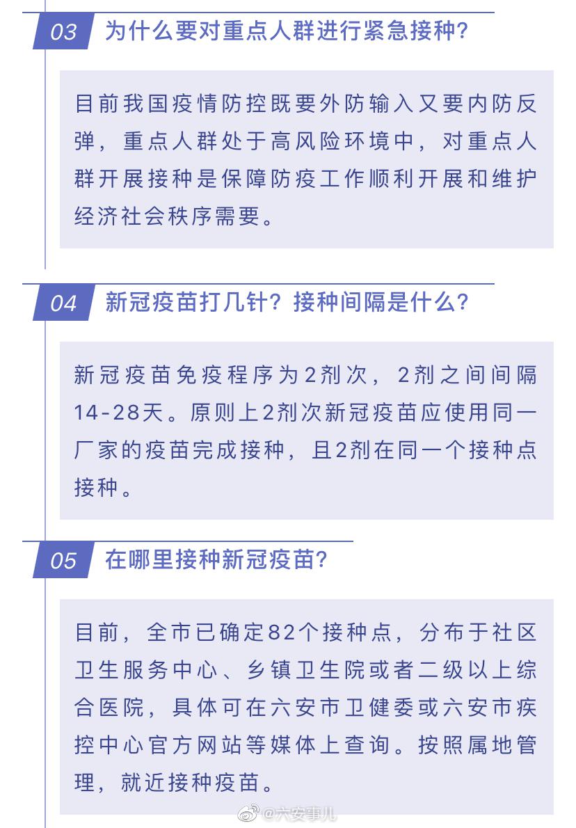 六安 六安公布新冠疫苗接种最新消息!涉及接种地点,电话