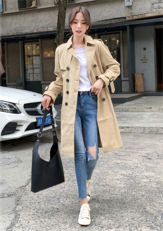 风衣就应该这么穿搭简单时尚还有气质