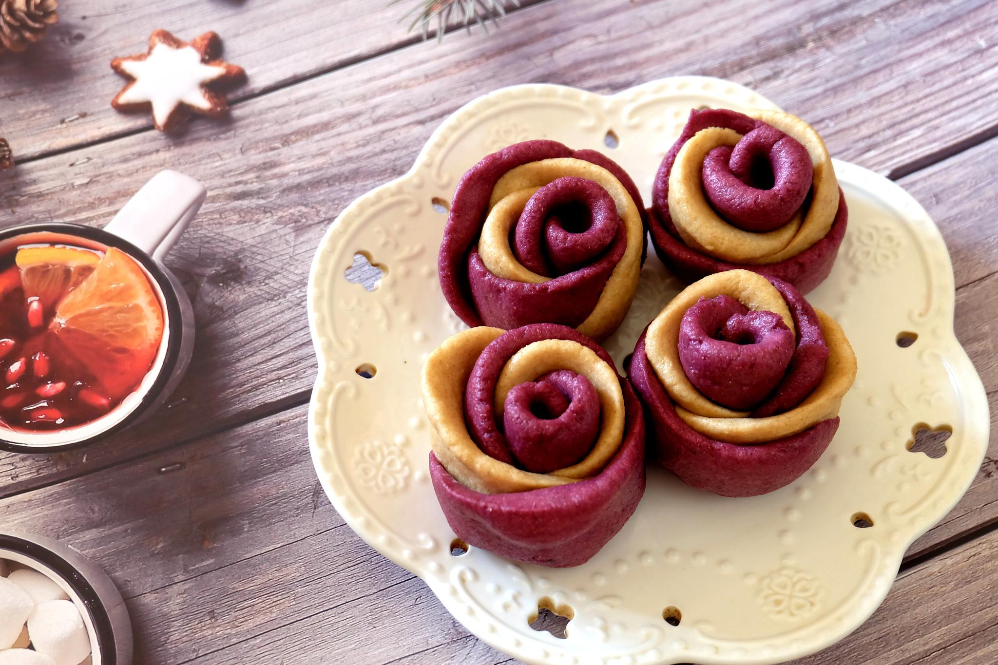 玫瑰花馒头的详细做法,两种颜色更好看,这种花样面食全家都爱吃