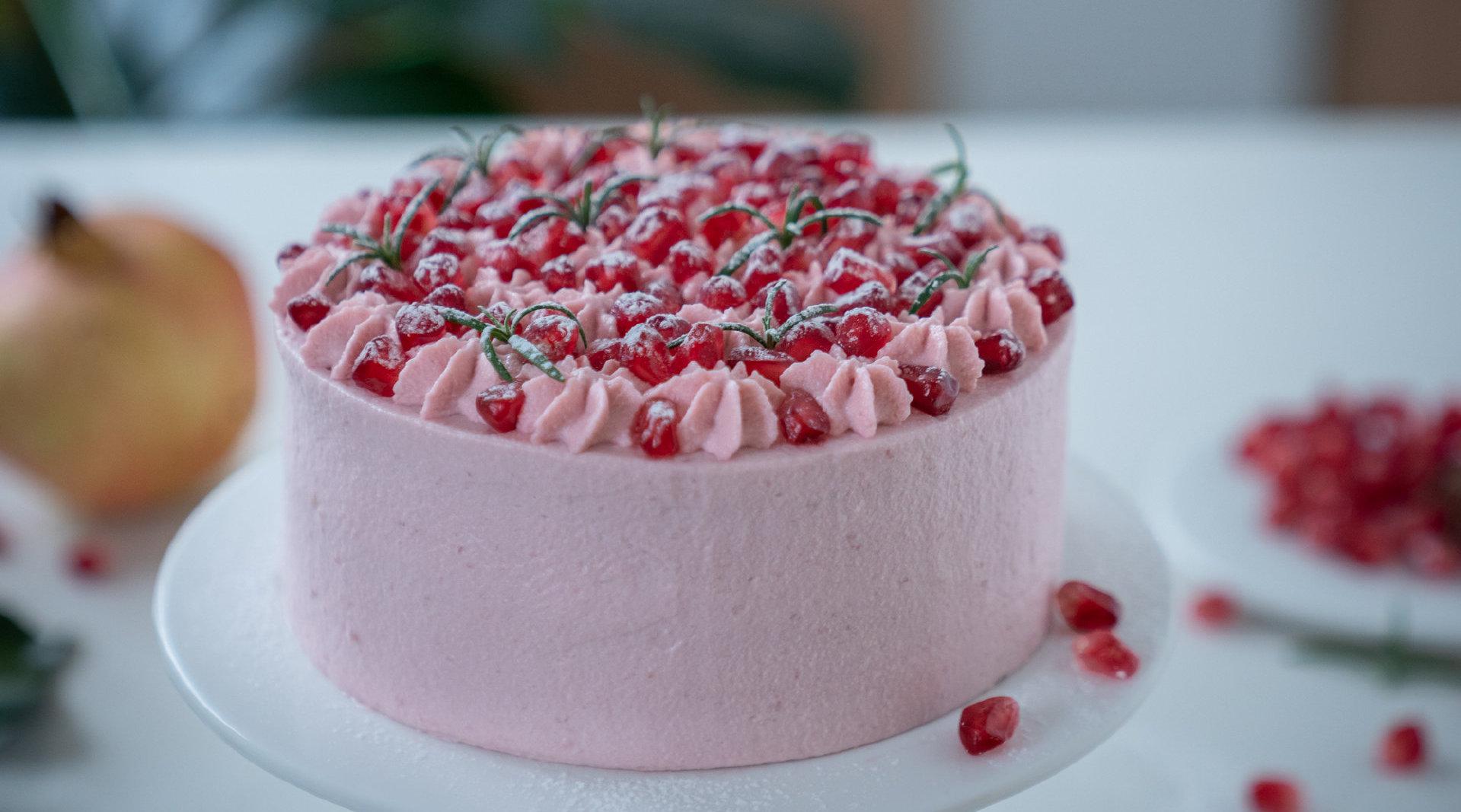软籽石榴做蛋糕,颜值口味兼具的石榴芝士蛋糕