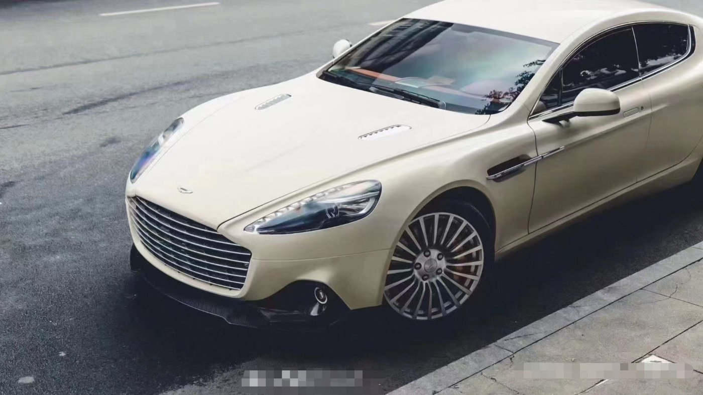 阿斯顿马丁rapide改色撒哈拉沙漠黄 怎么做都好看