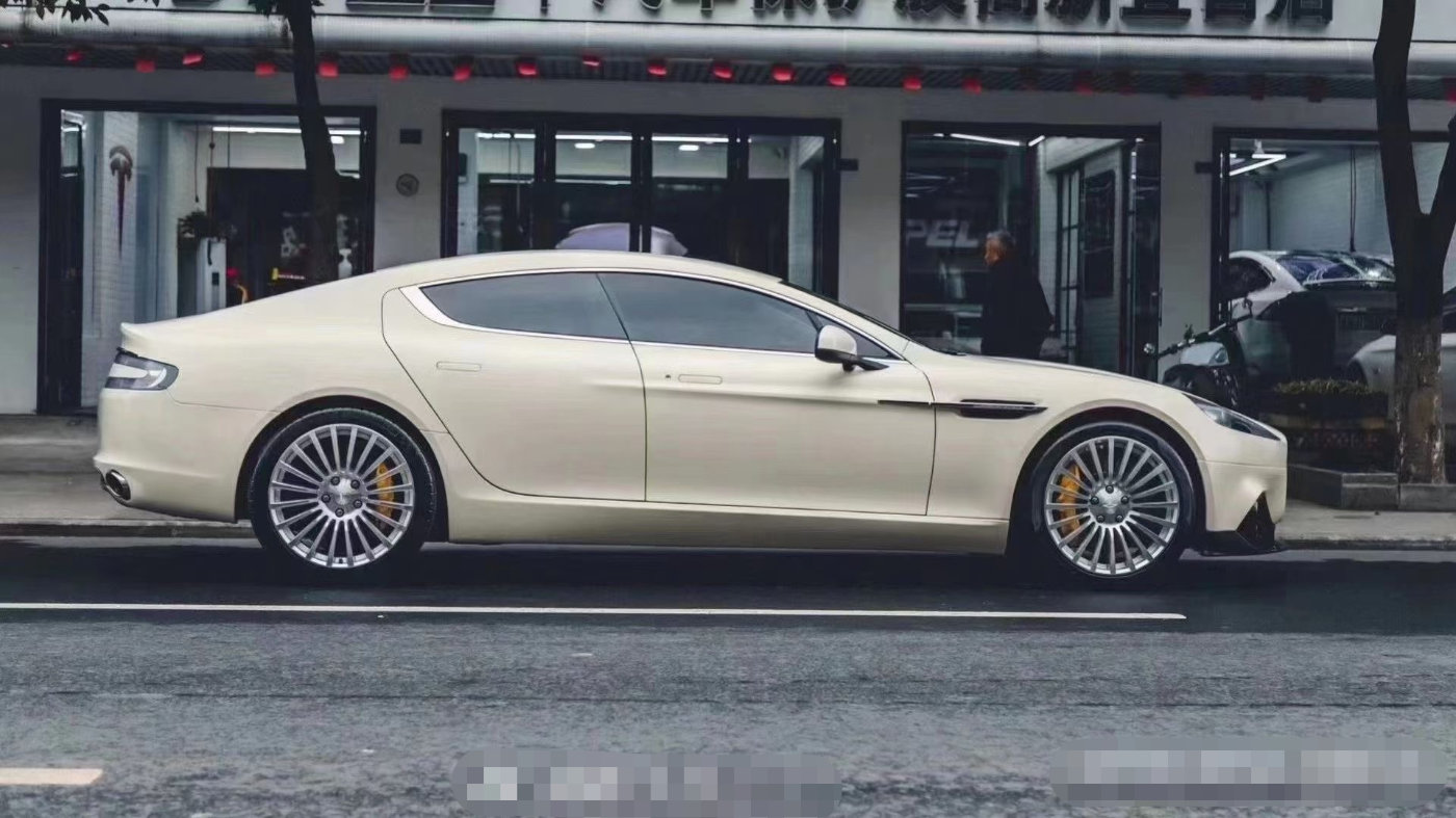 阿斯顿马丁rapide改色撒哈拉沙漠黄 怎么做都好看