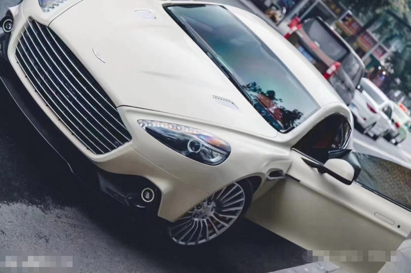 阿斯顿马丁rapide改色撒哈拉沙漠黄 怎么做都好看