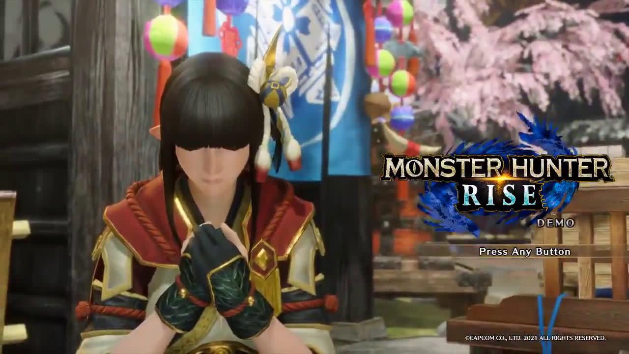 《怪物猎人 rise》试玩版主界面火芽演唱完整版