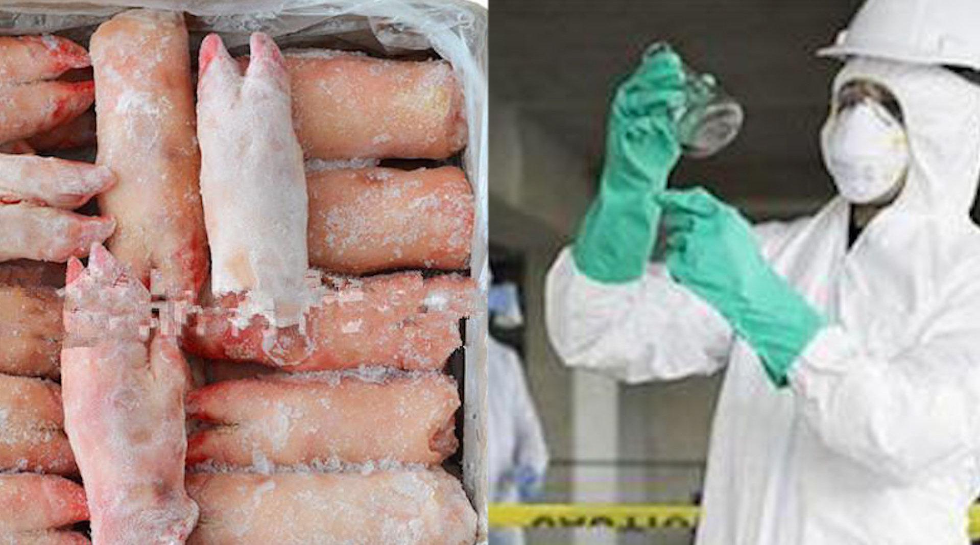 吉林四平进口冻猪蹄外包装检测呈阳性同批货物已在15个门店销售