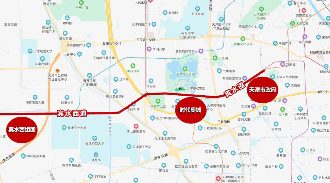 除了地铁3号线带来的外溢人口,组团通过宾水西道,直接与奥城,水上组团