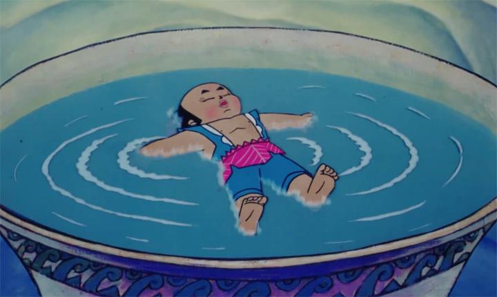 葫芦兄弟:水娃还挺享受被妖精封印呢,泡在酒碗里喊着好酒