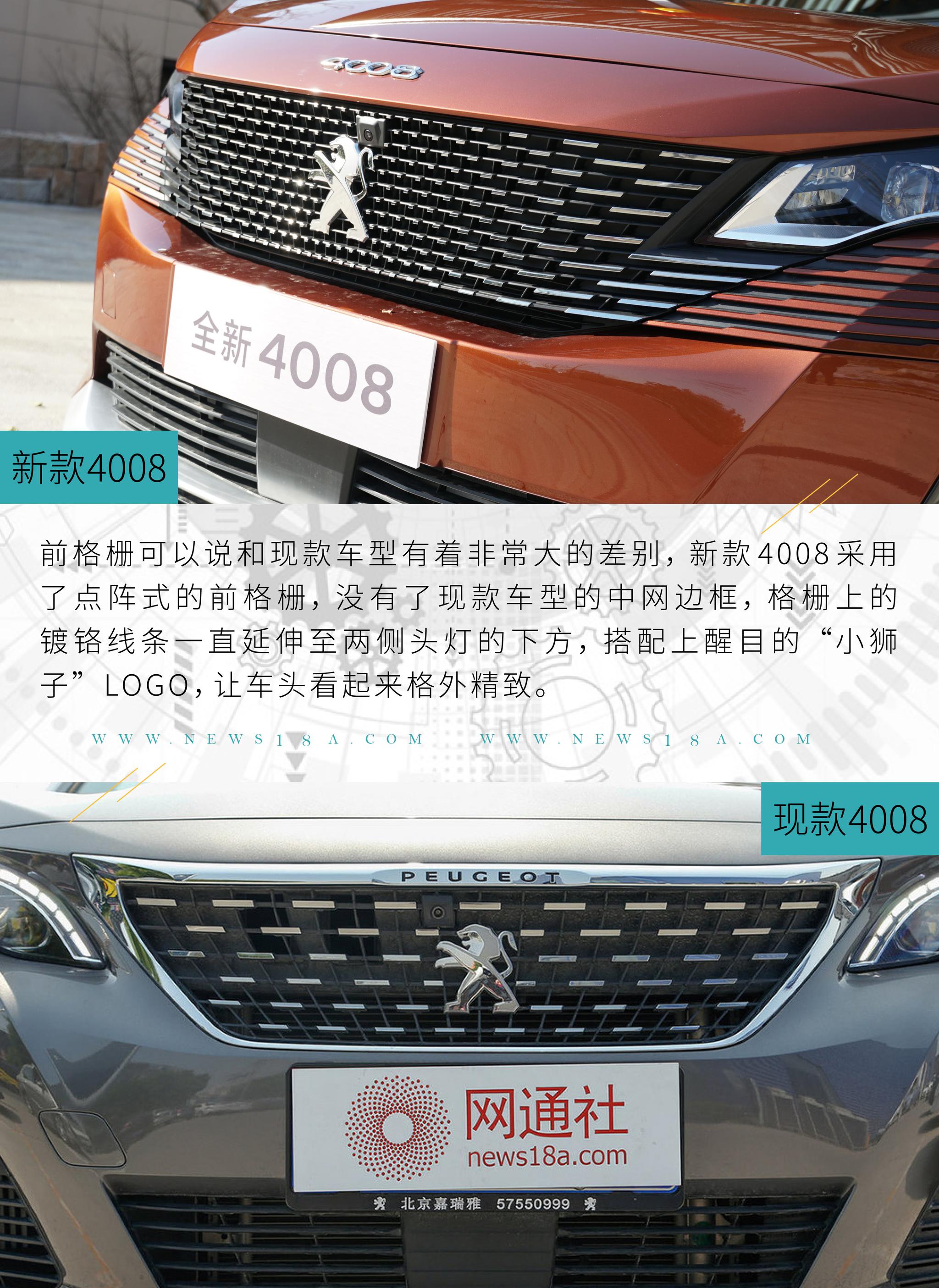 一次成功的改头换面 新老款东风标致4008对比