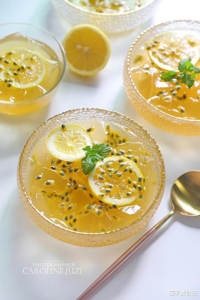 这款蜂蜜柠檬爱玉冻冰冰凉凉酸甜可口不愧是宝岛名小吃
