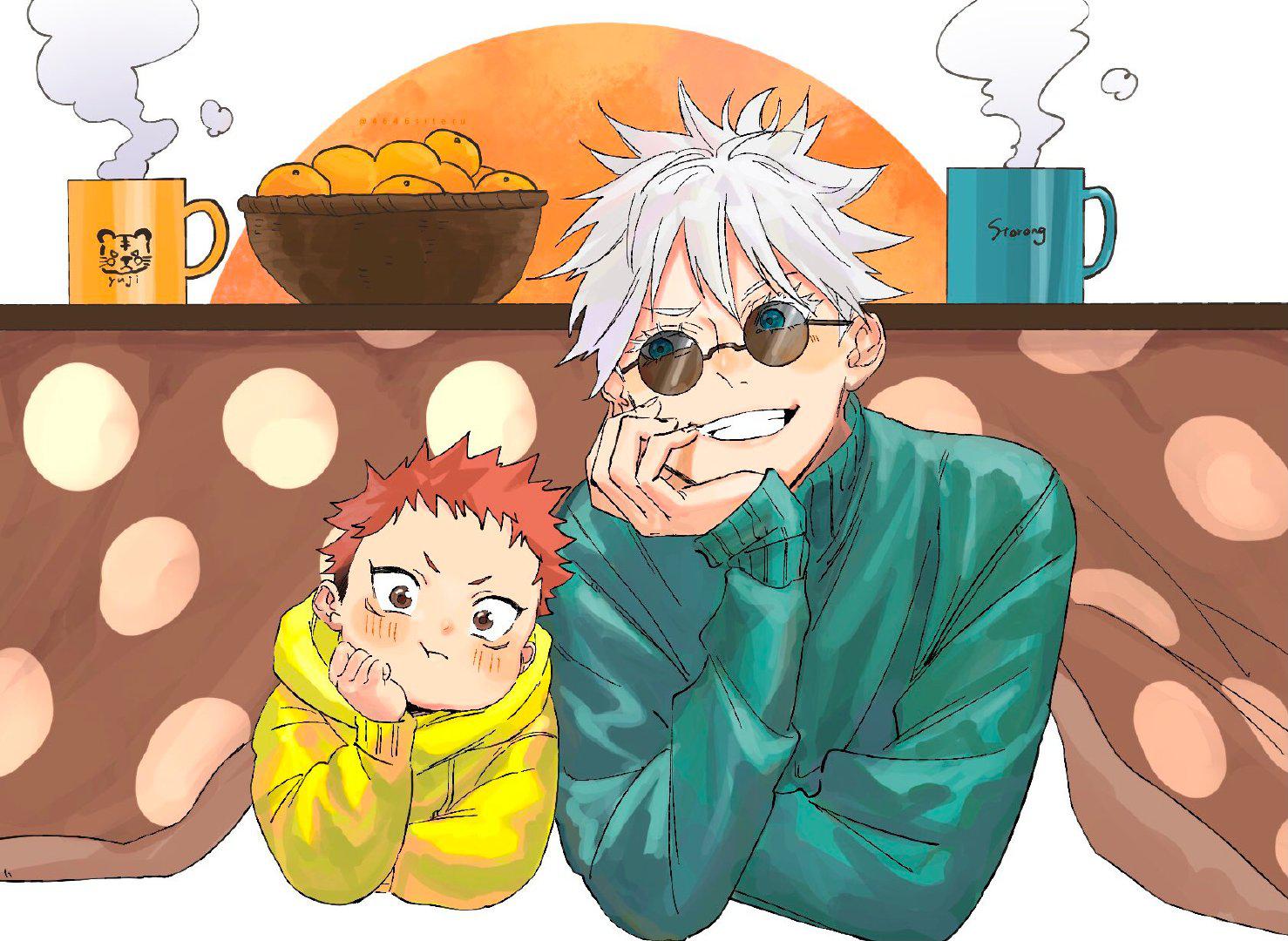 五条悟和虎杖悠仁,大可爱和小可爱(*75▽75*) twi:4646siteru