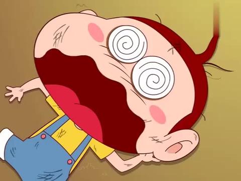 阿u:阿u腿受伤了,被阿美充成气球带着走,结果却卡在树上