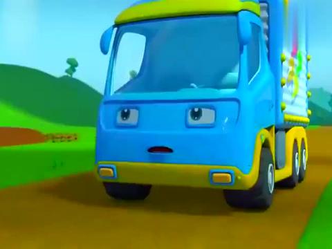 宝宝巴士:小货车被报纸挡住眼睛,差点撞上小火车,太恐怖了!