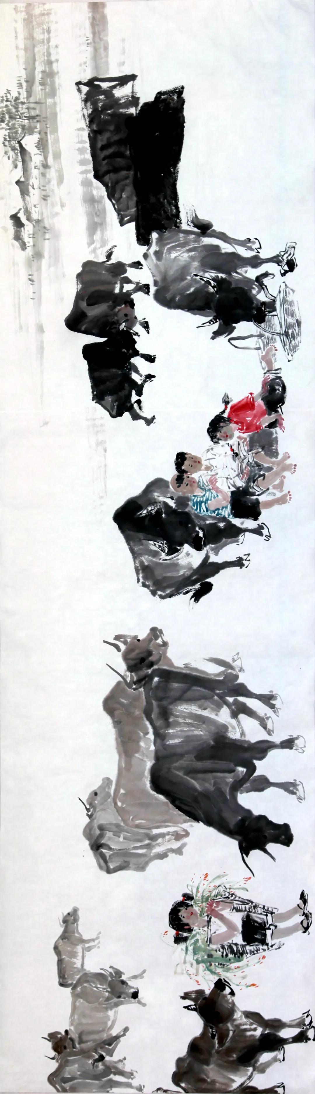 牛年话(画)牛——张丽林中国画作品《百牛图》欣赏