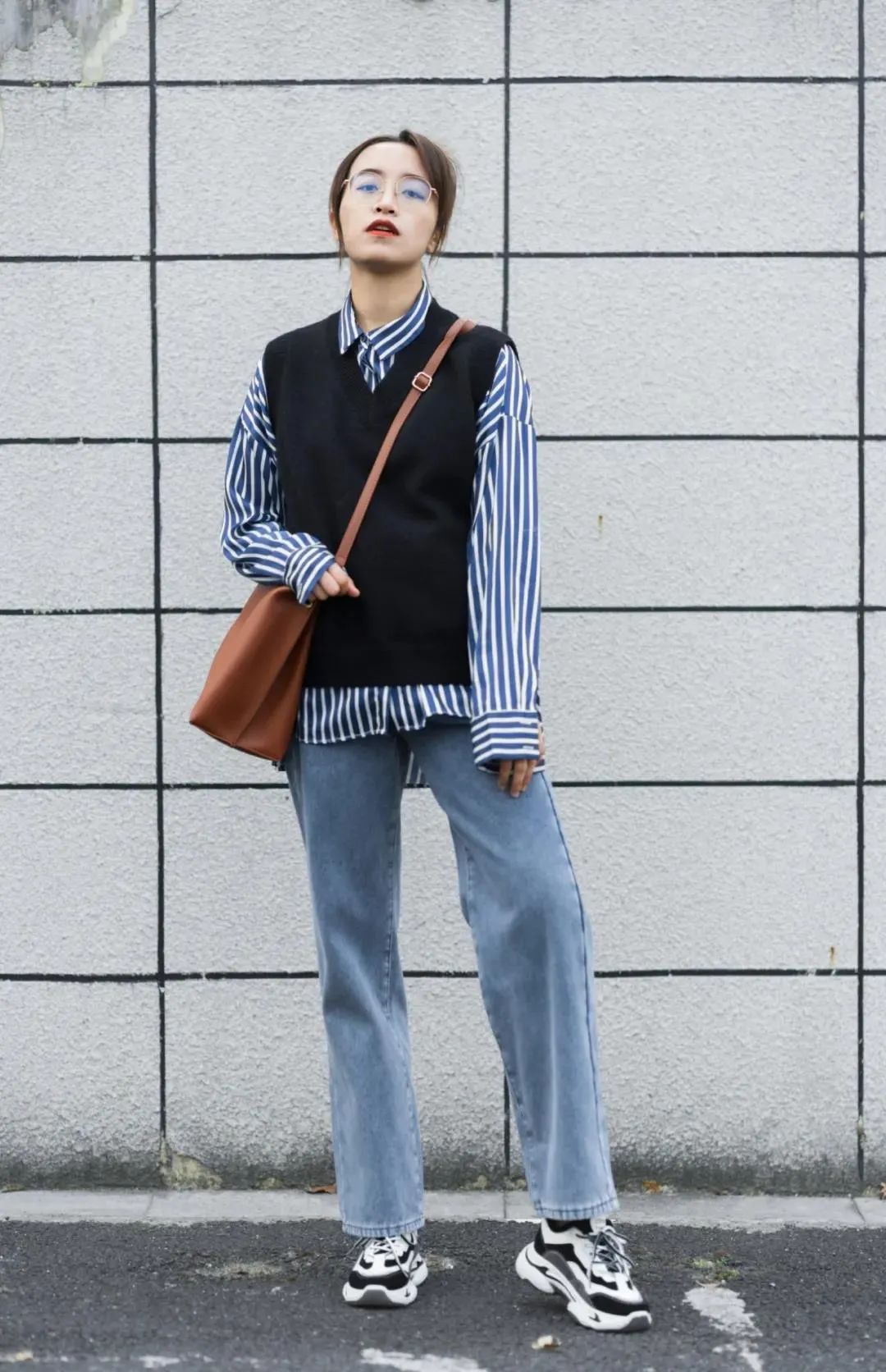 毛衣衬衫叠穿让你美到犯规