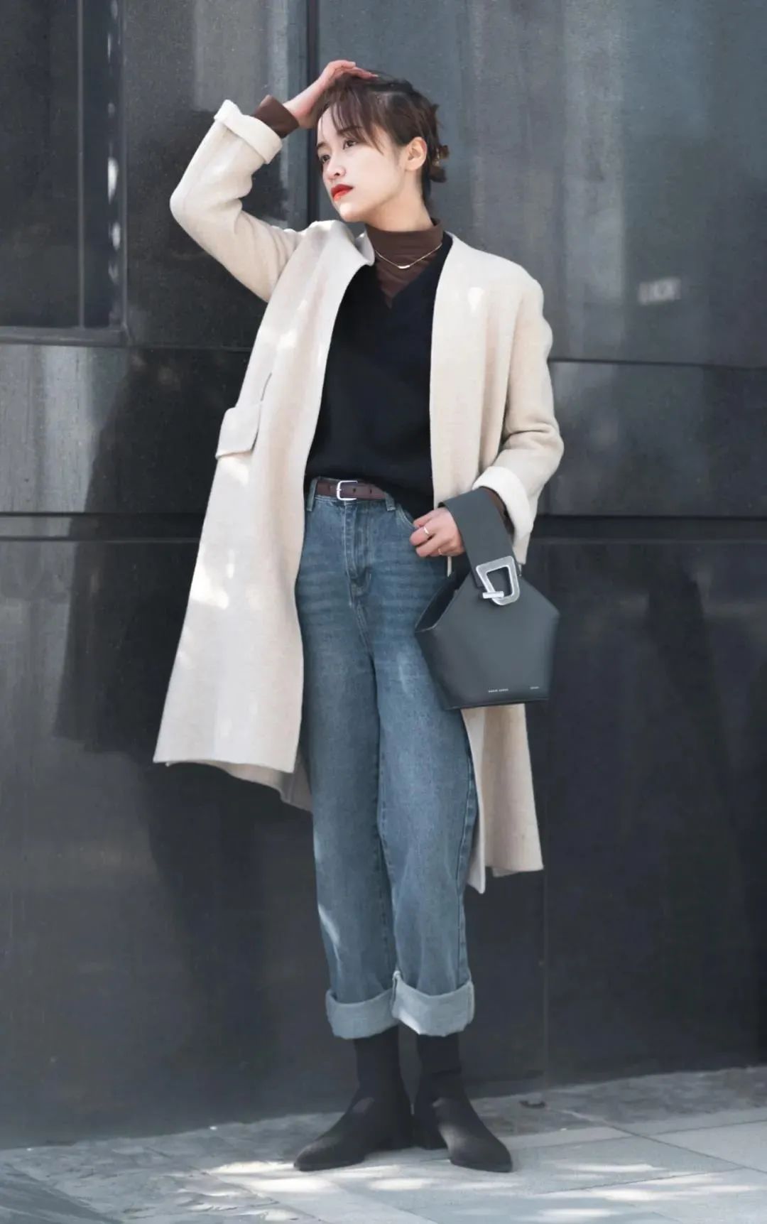 " 毛衣 衬衫 "叠穿,让你美到犯规|毛衣|高领|大衣_新浪新闻