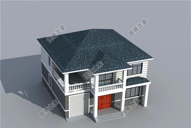 农村占地140平二层楼房设计图,农村建房子果然还是二层最受欢迎