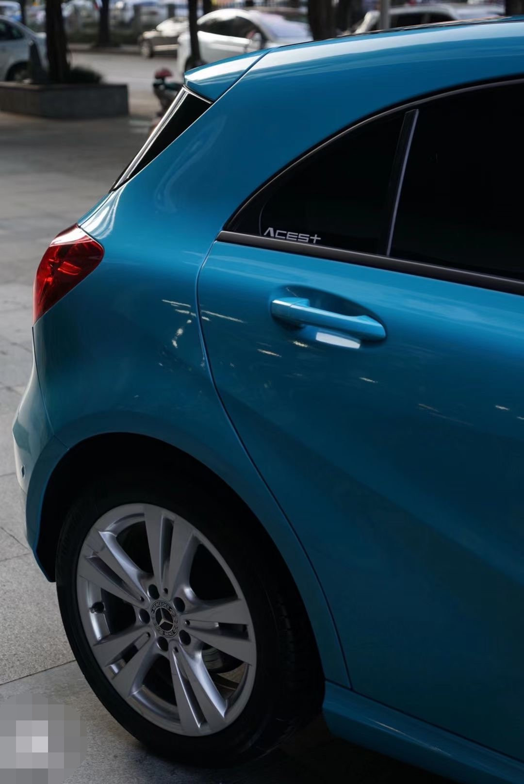 奔驰a200改色迈阿密蓝浪起来才最帅