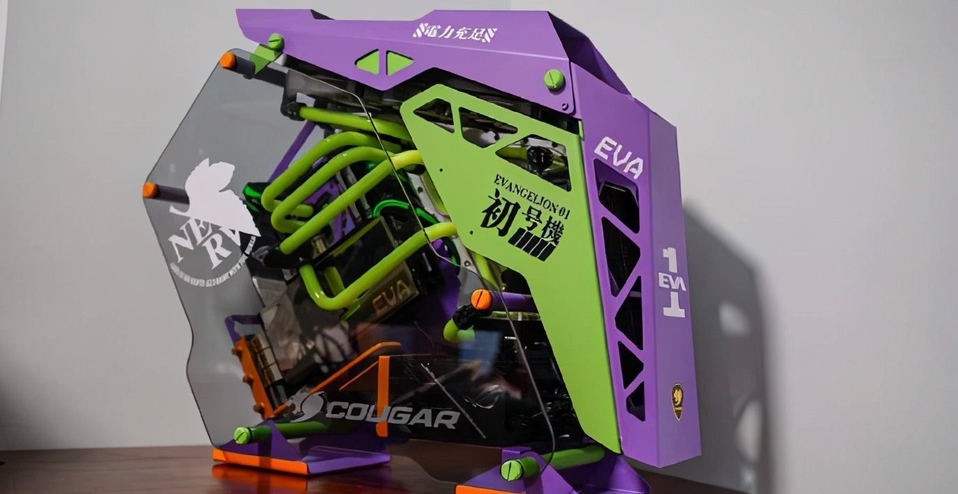 eva真爱粉,初号机配色电脑机箱