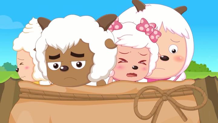 喜羊羊与灰太狼:小羊们好惨,都被抓了,这下都跑不了了