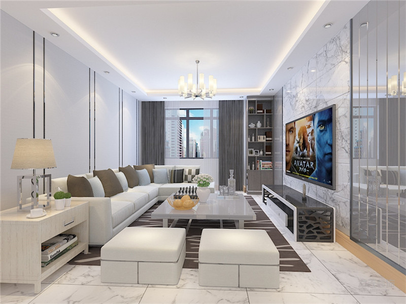 三室两厅装修样板间!122平明亮有气质简约风,效果出乎意料