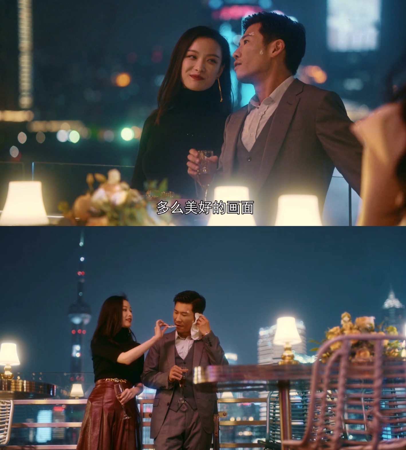 另外还有倪妮和王骁,也就是剧中的杨柯,其实这两个人没有感情线,有点