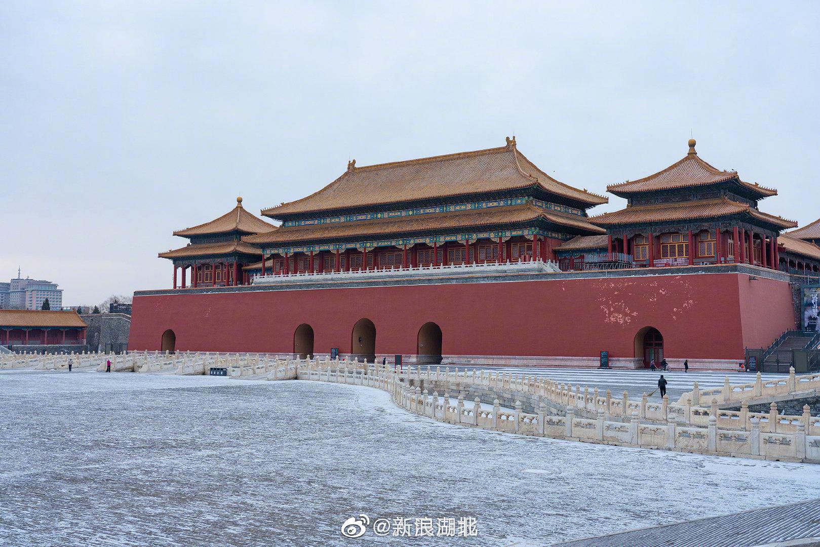 今日故宫雪景图来了