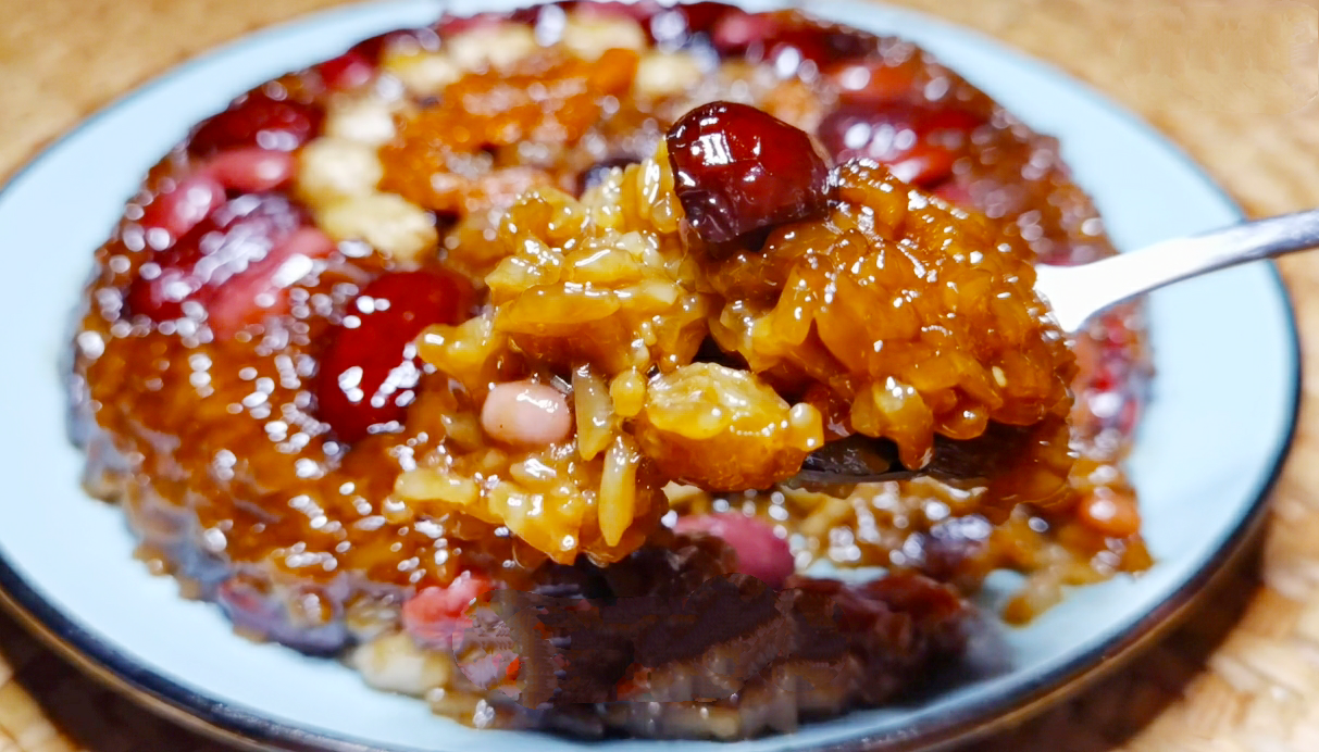 年夜饭之红糖八宝饭团团圆圆甜甜蜜蜜简单易学好看又好吃