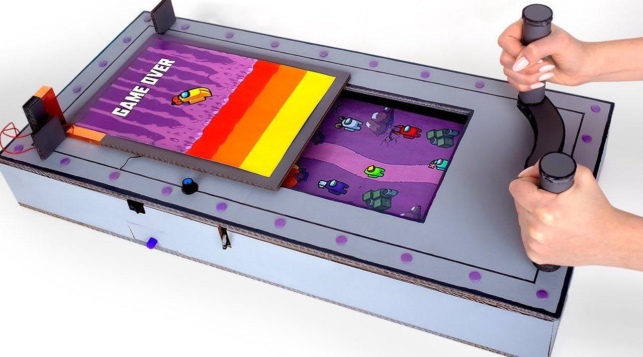 新奇的趣味手工!牛人用纸板自制游戏机,网友:我能玩一整天