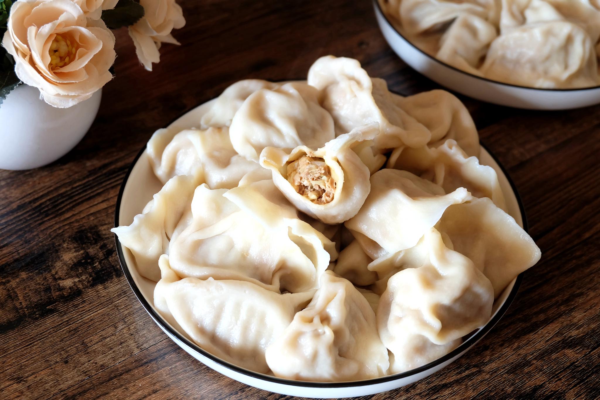 羊肉饺子配白菜看看这做法白菜不出水味道鲜年夜饭饺子有了